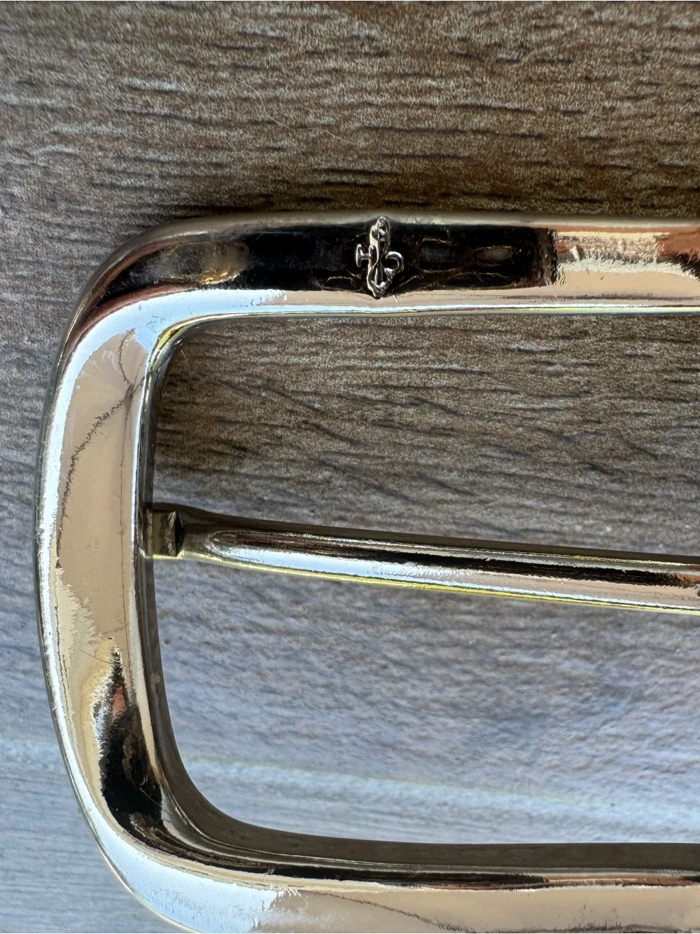 Cole Haan Brown Leather Belt with Polished Silver Buckle Mens 34